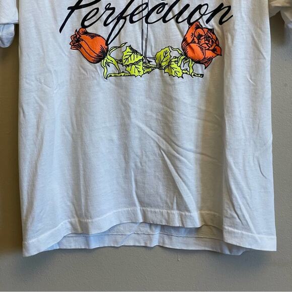 Vintage L white short sleeve t-shirt “Aged to Perfection” wine - Picture 3 of 7